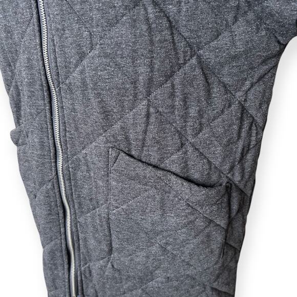 Z Supply Catharina Oversized Quilted Zip Jacket in Gray Mid Length Coat size S - Picture 4 of 10
